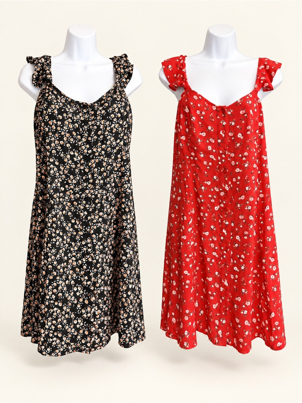 Mossimo Supply Co. Red Floral Sundress 2 dresses